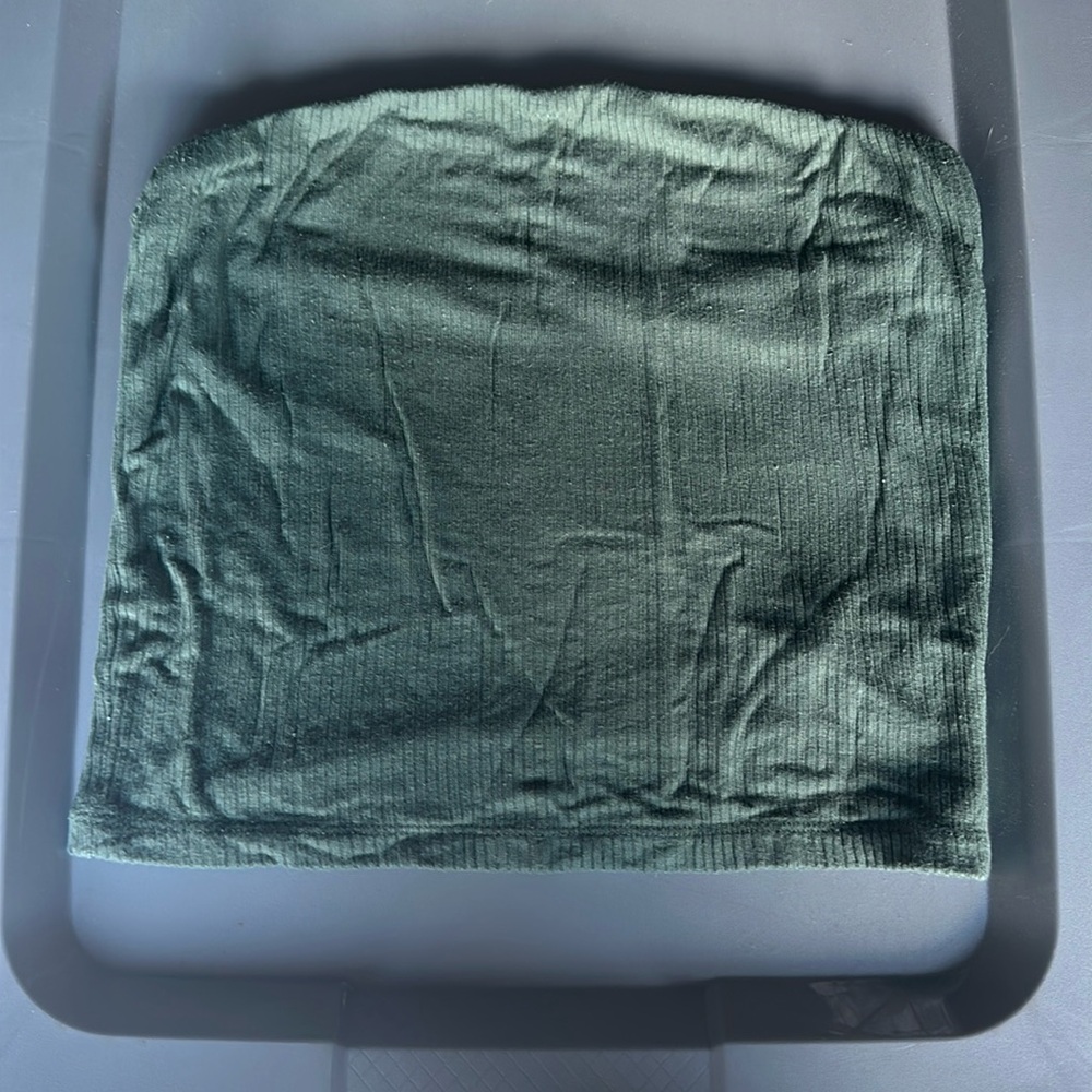 Green American eagle strapless crop top